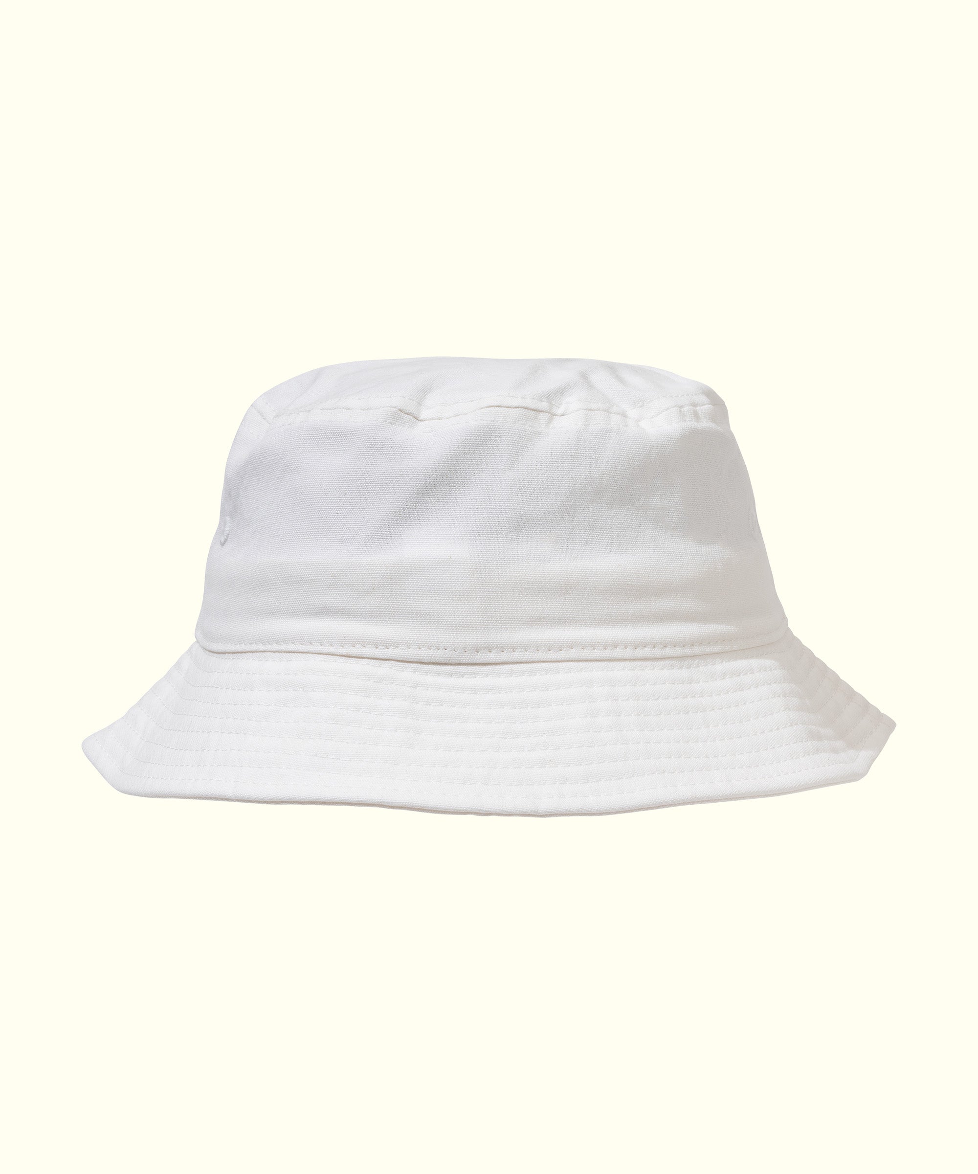 White bucket hat on a white background