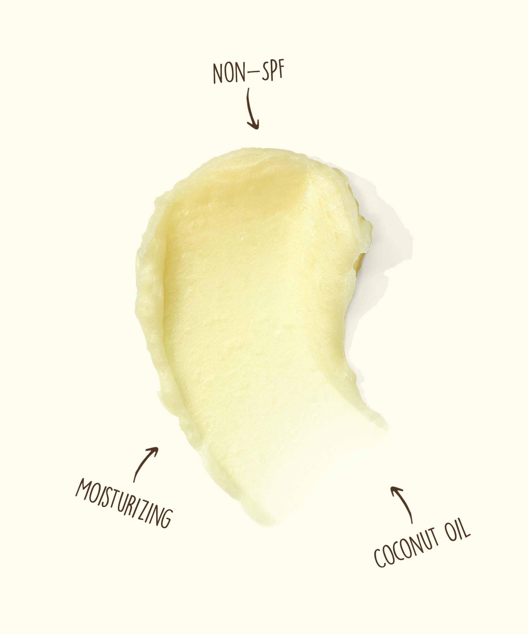 Close-up of CocoBalm Lip Balm showing non-SPF, moisturizing, coconut oil ingredients, Sun Bum.