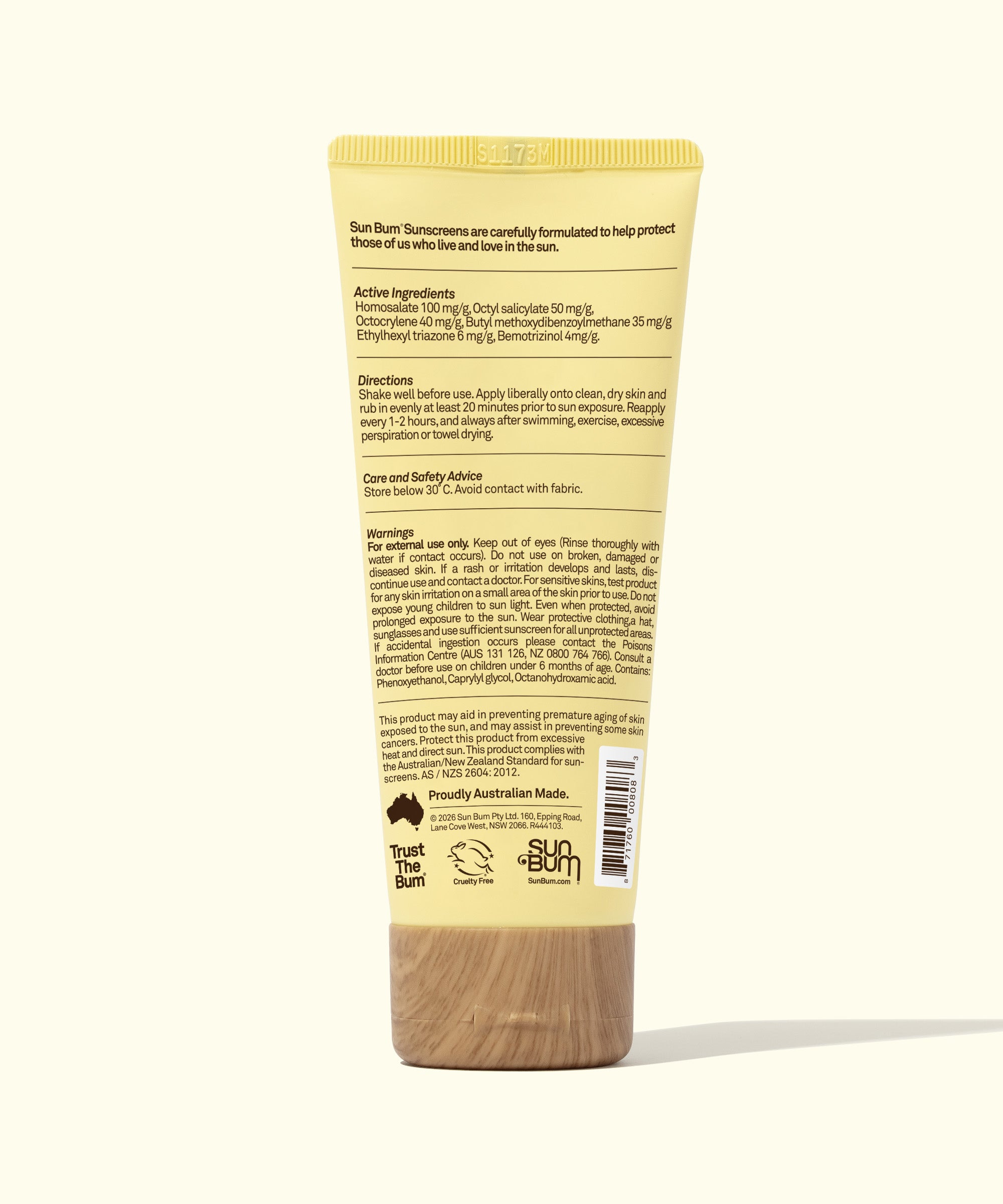 sun bum face 50 lotion on cream background