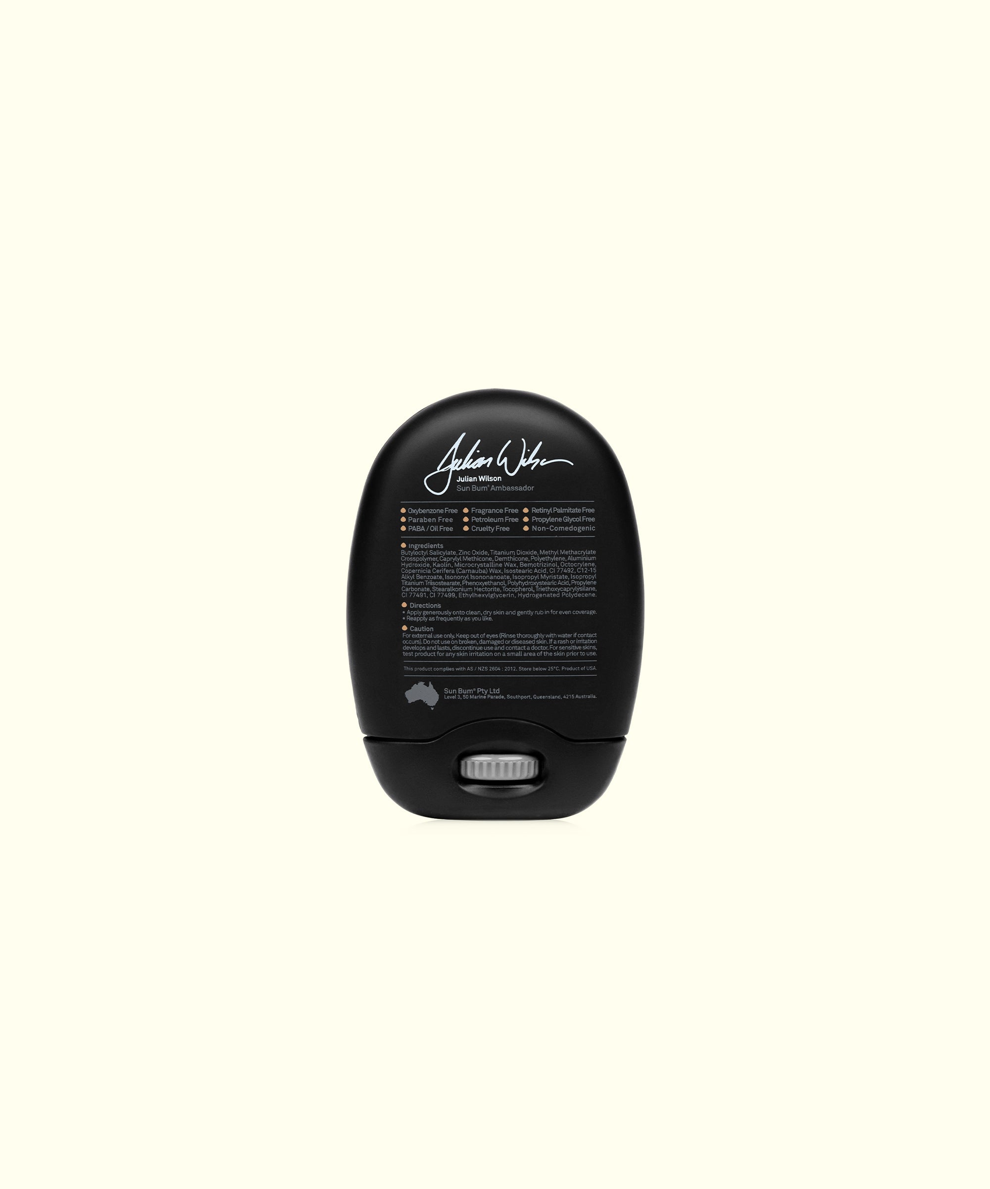 Signature SPF 50 Tinted Sunscreen Face Stick by Sun Bum, providing mineral based broad spectrum protection, perfect for rigorous outdoor activities.